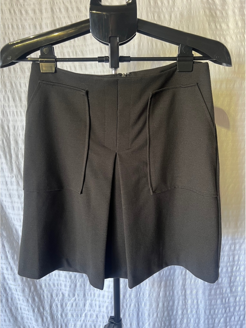 Adrienne Vittadini Sz 4 Black Pleated Miniskirt